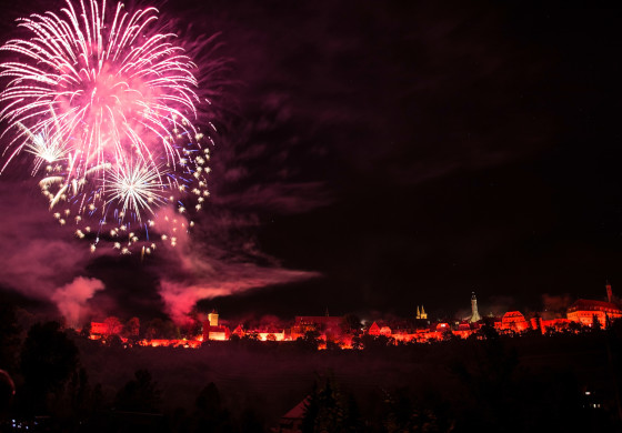 Silvesterfeuerwerk in Rothenburg ob der Tauber