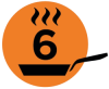 Gusto Restaurantführer Logo 6 Pfannen