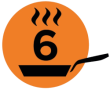 Gusto Restaurantführer Logo 6 Pfannen