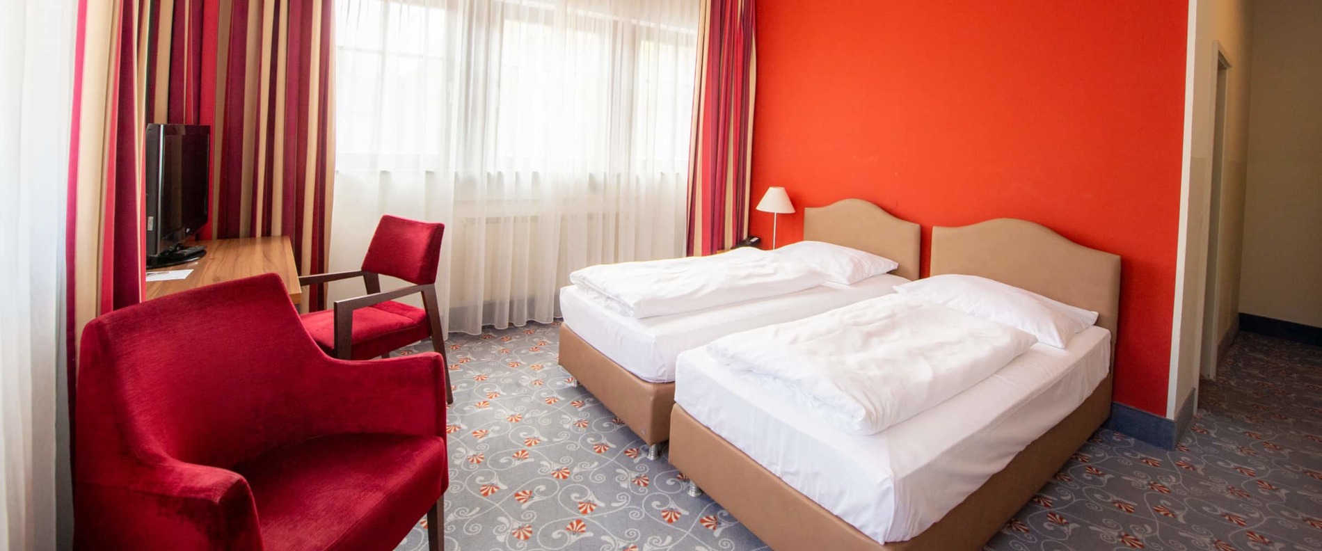 Standardzimmer mit Twin Betten im Prinzhotel Rothenburg ob der Tauber – komfortables Hotelzimmer in zentraler Lage